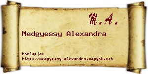 Medgyessy Alexandra névjegykártya